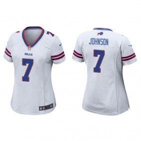 Women's Buffalo Bills Taron Johnson White Game Jersey