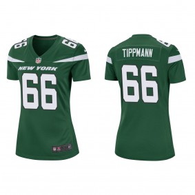 Women's New York Jets Joe Tippmann Green 2023 NFL Draft Game Jersey