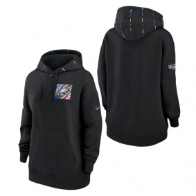 Women's Philadelphia Eagles Black 2023 Crucial Catch Club Pullover Hoodie