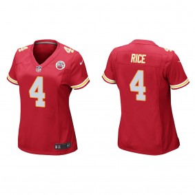 Women's Kansas City Chiefs Rashee Rice Red 2023 NFL Draft Game Jersey