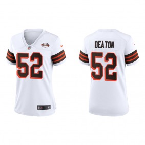 Women's Cleveland Browns Dawson Deaton White 1946 Collection Game Jersey