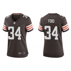 Women's Cleveland Browns Jerome Ford Brown Game Jersey