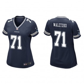 Women's Dallas Cowboys Matt Waletzko Navy Game Jersey