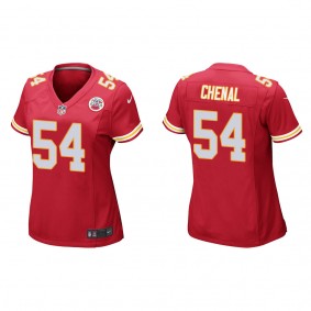 Women's Kansas City Chiefs Leo Chenal Red Game Jersey