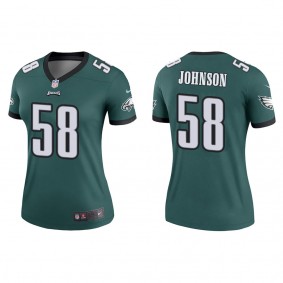 Women's Philadelphia Eagles Kyron Johnson Green Legend Jersey