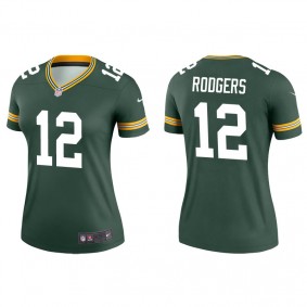 Women's Green Bay Packers Aaron Rodgers Green Legend Jersey