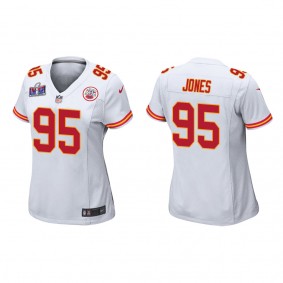 Women's Chris Jones Women Kansas City Chiefs White Super Bowl LVIII Game Jersey