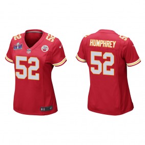 Women's Creed Humphrey Kansas City Chiefs Red Super Bowl LVIII Game Jersey