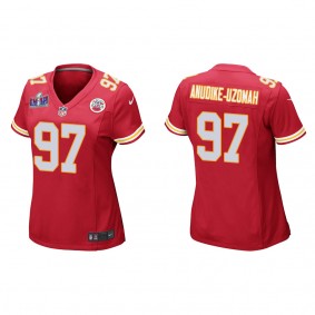 Women's Felix Anudike-Uzomah Kansas City Chiefs Red Super Bowl LVIII Game Jersey