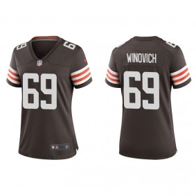 Women's Chase Winovich Cleveland Browns Brown Game Jersey