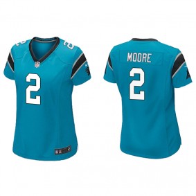 Women's Carolina Panthers D.J. Moore Blue Game Jersey