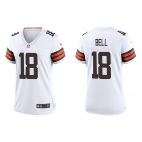 Women's Cleveland Browns David Bell White 2022 NFL Draft Game Jersey
