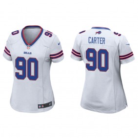 Women's DeWayne Carter Buffalo Bills White Game Jersey