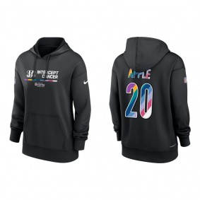 Women's Eli Apple Cincinnati Bengals Black 2022 NFL Crucial Catch Therma Performance Pullover Hoodie