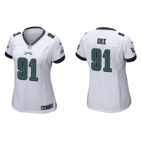 Women's Philadelphia Eagles Fletcher Cox White Game Jersey