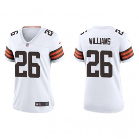 Women's Cleveland Browns Greedy Williams White Game Jersey