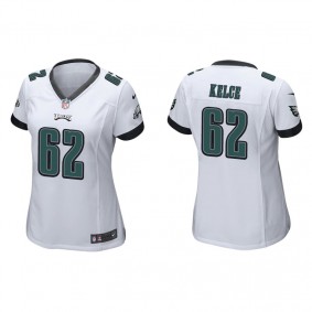 Women's Philadelphia Eagles Jason Kelce White Game Jersey