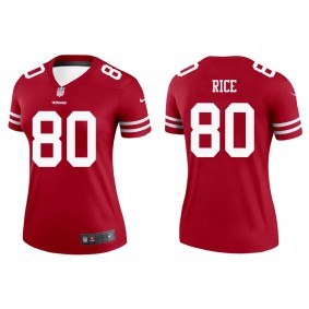 Women's San Francisco 49ers Jerry Rice Scarlet Legend Jersey