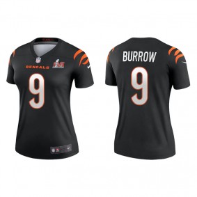 Women's Cincinnati Bengals Joe Burrow Black Super Bowl LVI Legend Jersey