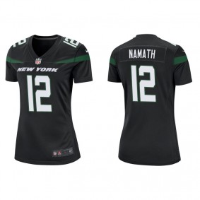 Women's New York Jets Joe Namath Black Game Jersey