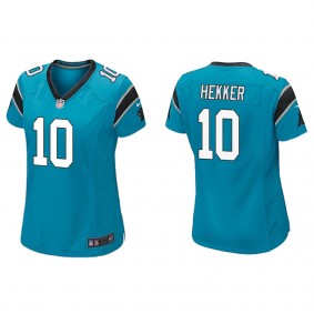 Women's Carolina Panthers Johnny Hekker Blue Game Jersey