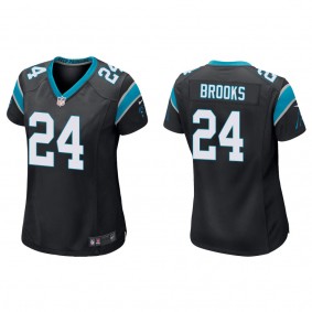 Women's Jonathon Brooks Carolina Panthers Black Game Jersey