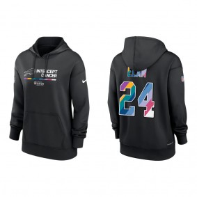 Women's Kaiir Elam Buffalo Bills Black 2022 NFL Crucial Catch Therma Performance Pullover Hoodie