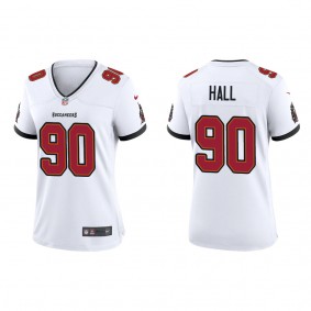 Women's Tampa Bay Buccaneers Logan Hall White 2022 NFL Draft Game Jersey