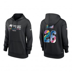 Women's Logan Ryan Tampa Bay Buccaneers Black 2022 NFL Crucial Catch Therma Performance Pullover Hoodie