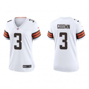 Women's Cleveland Browns Marquise Goodwin White Game Jersey