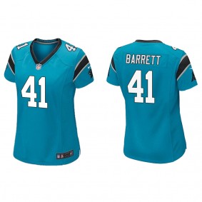 Women's Michael Barrett Carolina Panthers Blue Game Jersey