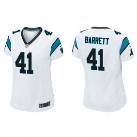 Women's Michael Barrett Carolina Panthers White Game Jersey