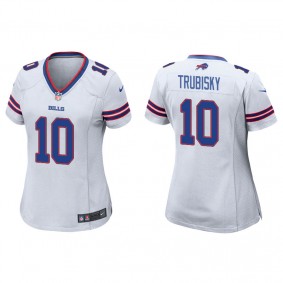 Women's Buffalo Bills Mitchell Trubisky White Game Jersey