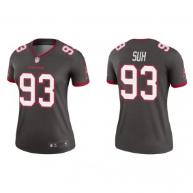 Women's Tampa Bay Buccaneers Ndamukong Suh Pewter Legend Jersey