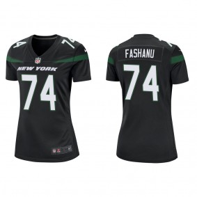 Women's Olu Fashanu New York Jets Black Game Jersey