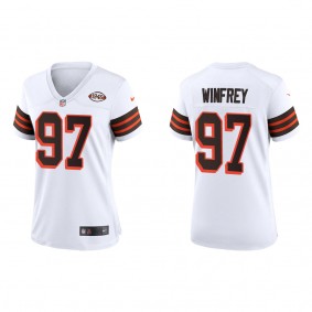Women's Cleveland Browns Perrion Winfrey White 1946 Collection Game Jersey