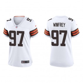 Women's Cleveland Browns Perrion Winfrey White Game Jersey