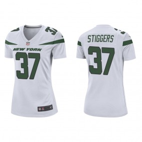 Women's Qwan'tez Stiggers New York Jets White Game Jersey