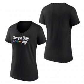 Women's Tampa Bay Buccaneers Fanatics Branded Black City Pride Team V-Neck T-Shirt