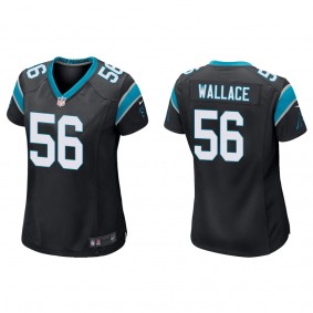 Women's Trevin Wallace Carolina Panthers Black Game Jersey