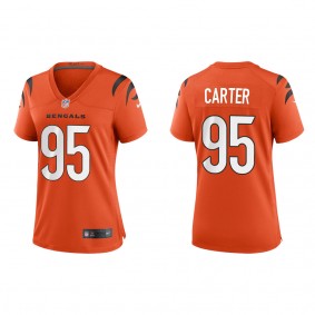 Women's Cincinnati Bengals Zachary Carter Orange Game Jersey