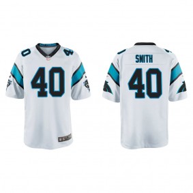 Youth Carolina Panthers Brandon Smith White Game Jersey