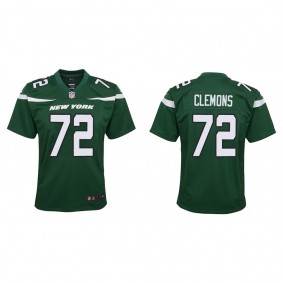 Youth New York Jets Micheal Clemons Green Game Jersey