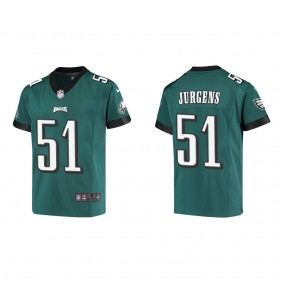 Youth Philadelphia Eagles Cam Jurgens Midnight Green Game Jersey