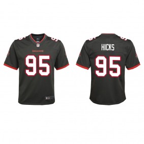 Youth Tampa Bay Buccaneers Akiem Hicks Pewter Alternate Game Jersey