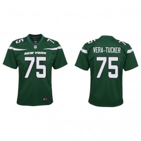 Youth New York Jets Alijah Vera-Tucker Green Game Jersey