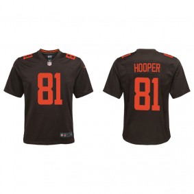Youth Cleveland Browns Austin Hooper Brown Alternate Game Jersey