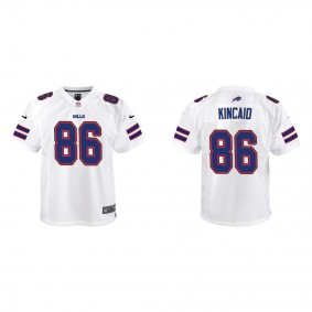 Youth Buffalo Bills Dalton Kincaid White 2023 NFL Draft Game Jersey