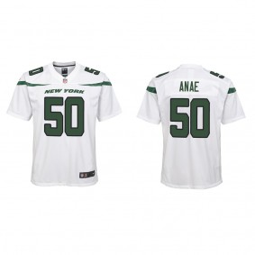 Youth New York Jets Bradlee Anae White Game Jersey