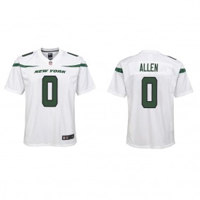 Youth Braelon Allen New York Jets White Game Jersey